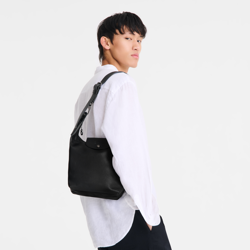 Longchamp Le Pliage Xtra Bolso de hombro M Cuero - Negro En oferta