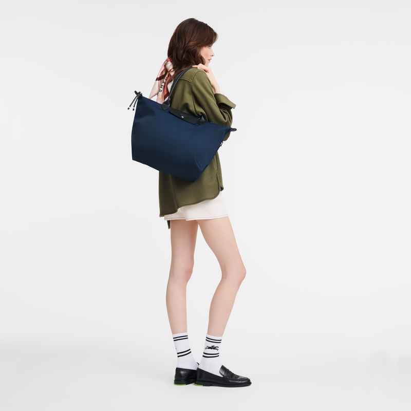 Longchamp Le Pliage Energy Bolso shopper L Lona reciclada - Azul Marino Promoción trimestral