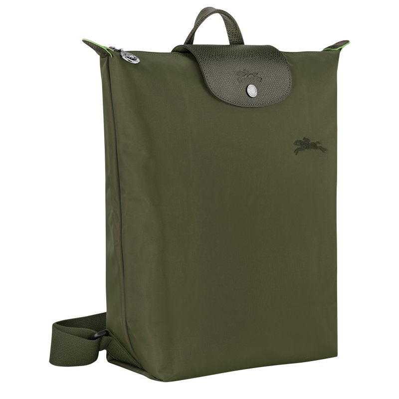 Longchamp Le Pliage Green Mochila M Tela - Bosque Liquidación