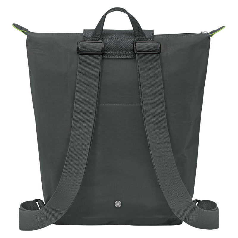 Longchamp Le Pliage Green Mochila M Tela - Grafito Tienda de fábrica