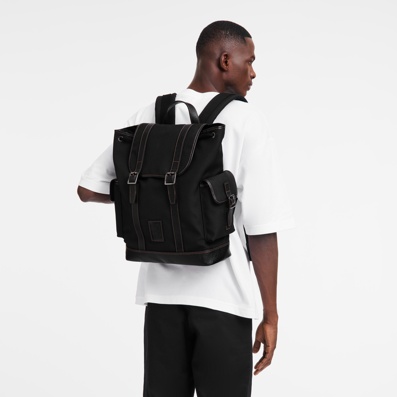 Longchamp Boxford Mochila Lona reciclada - Negro Limitado a 3 días