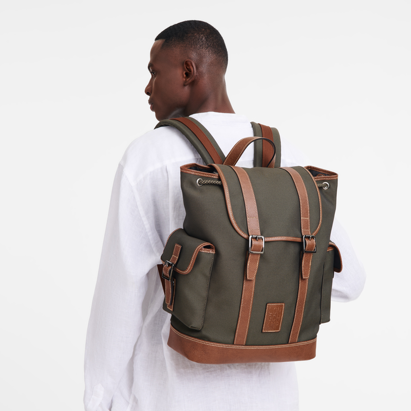 Longchamp Boxford Mochila Lona reciclada - Marrón Ahorra y exporta