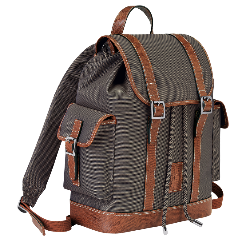 Longchamp Boxford Mochila Lona reciclada - Marrón Ahorra y exporta