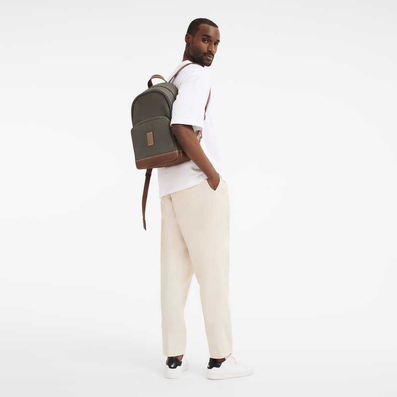 Longchamp Boxford Mochila Lona reciclada - Marrón En oferta