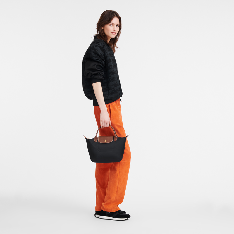Longchamp Le Pliage Original Bolso con asa superior S Lona reciclada - Negro Descuentos del mes