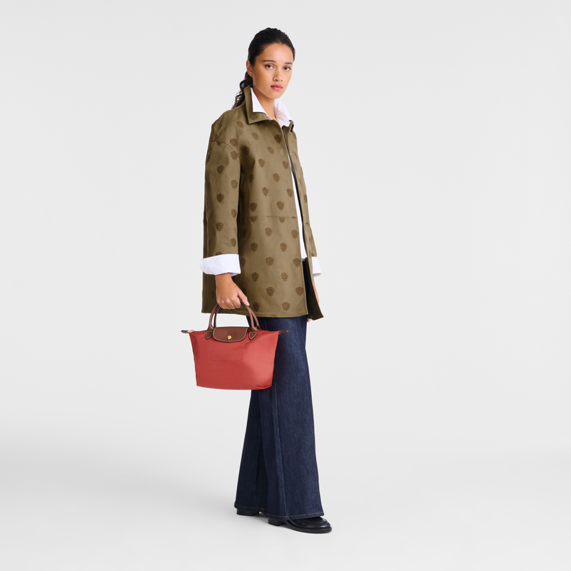 Longchamp Le Pliage Original Bolso con asa superior S Lona reciclada - Tomate Grandes ahorros