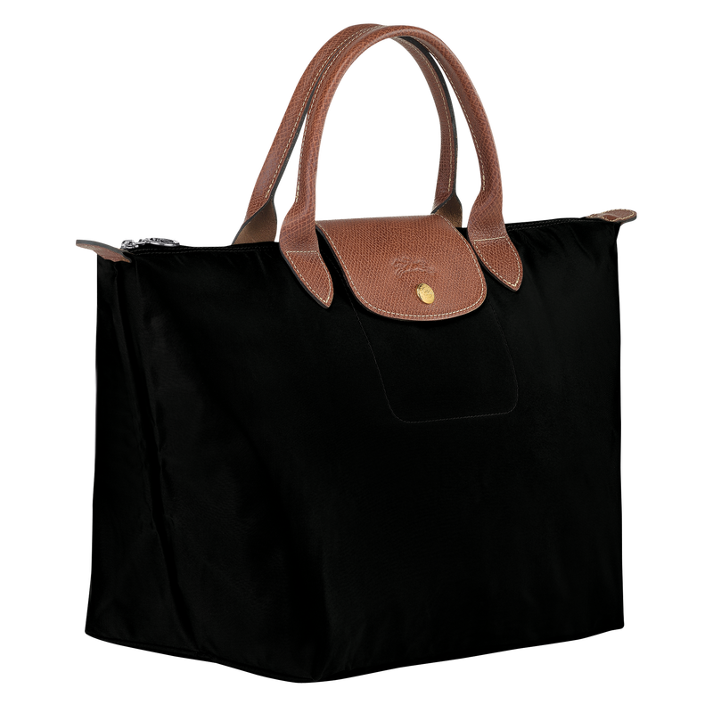 Longchamp Le Pliage Original Bolso con asa superior M Lona reciclada - Negro Rebajas de fin de temporada