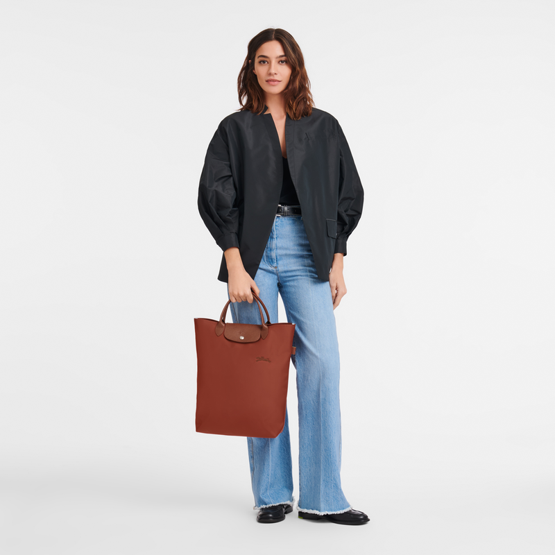 Longchamp Le Pliage Green Bolso shopper M Tela - Castaño Rebajas