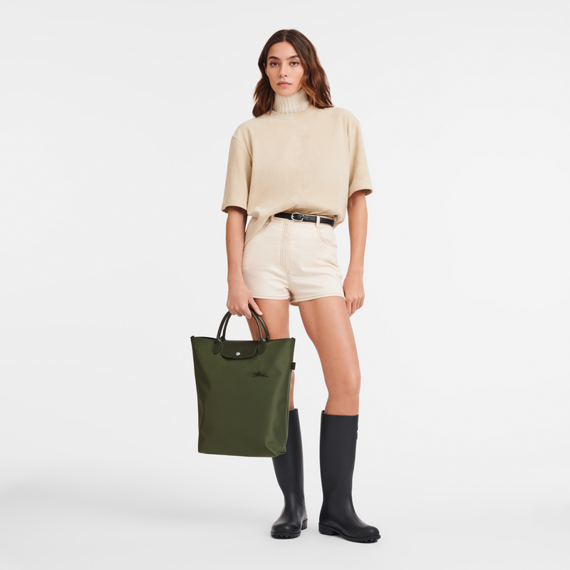 Longchamp Le Pliage Green Bolso shopper M Tela - Bosque Ofertas