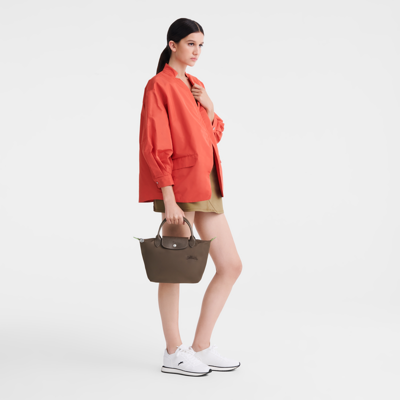 Longchamp Le Pliage Green Bolso con asa superior S Lona reciclada - Tierra Los más vendidos