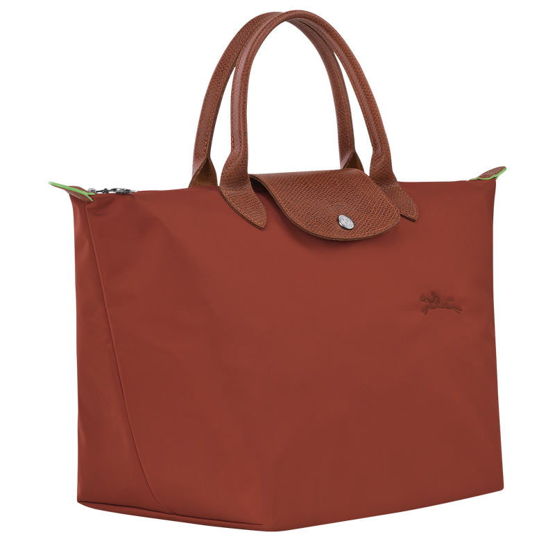 Longchamp Le Pliage Green Bolso con asa superior M Lona reciclada - Castaño Descuento