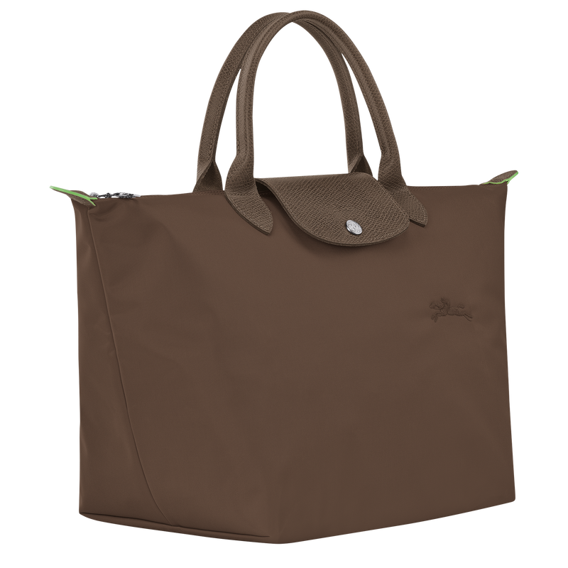 Longchamp Le Pliage Green Bolso con asa superior M Lona reciclada - Tierra Tienda