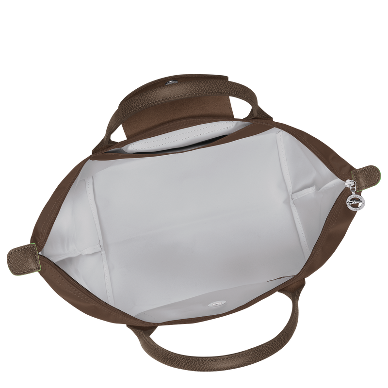 Longchamp Le Pliage Green Bolso con asa superior M Lona reciclada - Tierra Tienda