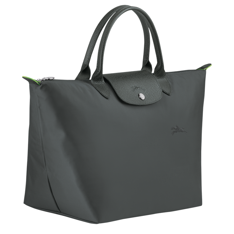 Longchamp Le Pliage Green Bolso con asa superior M Lona reciclada - Grafito Mejor oferta