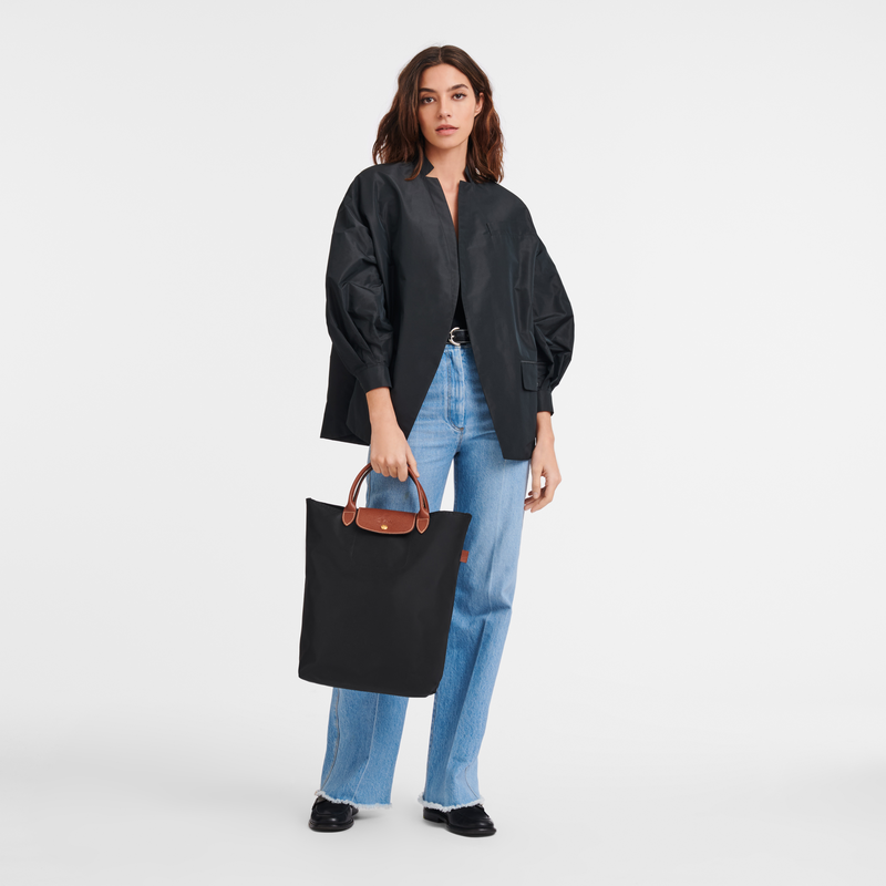 Longchamp Le Pliage Original Bolso shopper M Tela - Negro Envío gratis