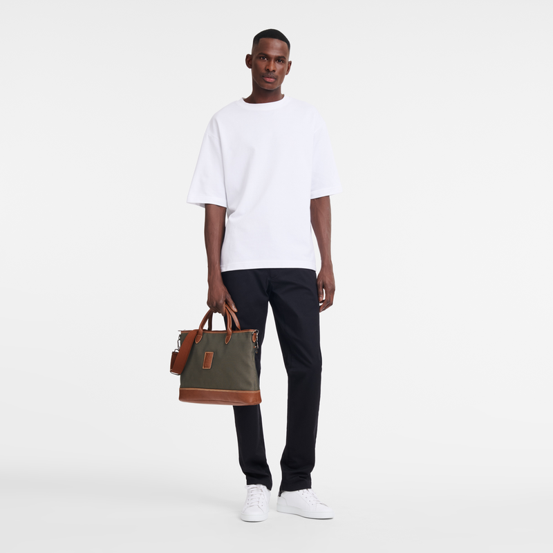 Longchamp Boxford Maletín S Lona reciclada - Marrón Último día