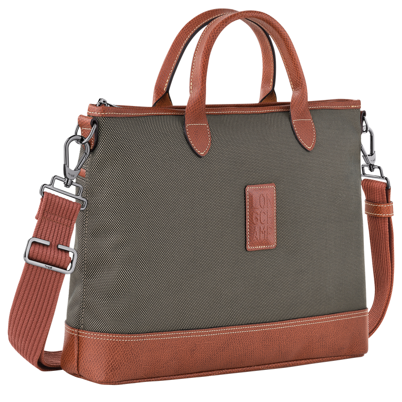 Longchamp Boxford Maletín S Lona reciclada - Marrón Último día
