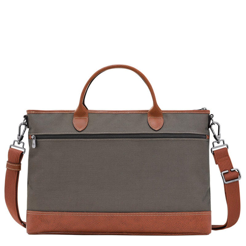 Longchamp Boxford Maletín S Lona reciclada - Marrón Último día
