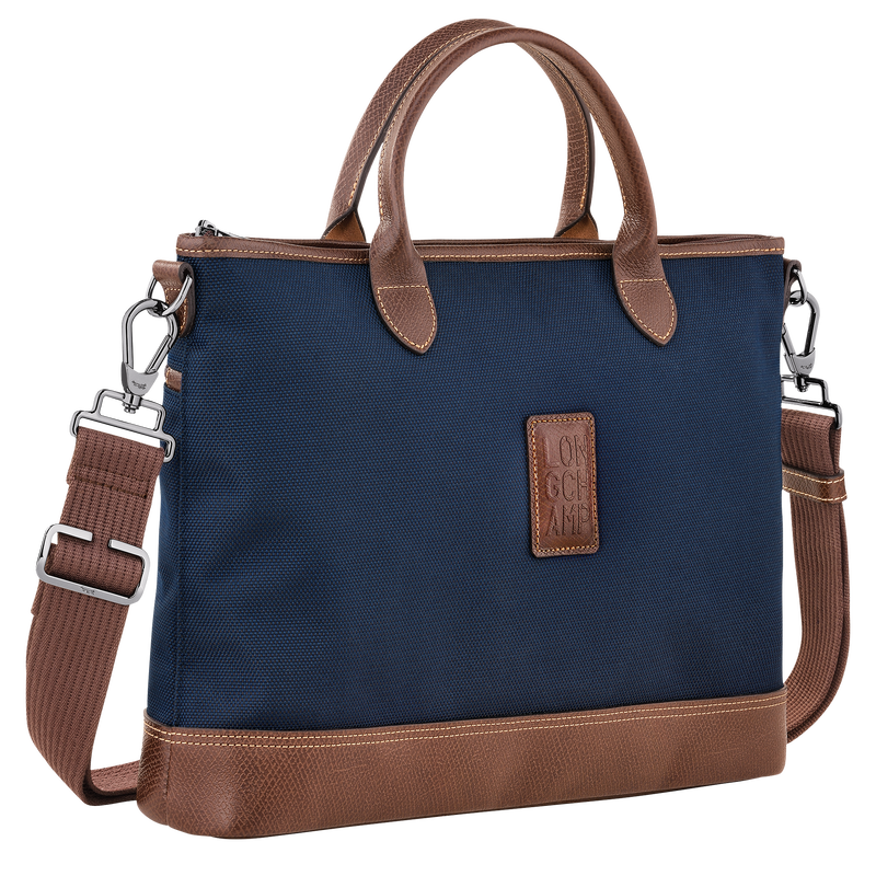 Longchamp Boxford Maletín S Lona reciclada - Azul Precio de fábrica