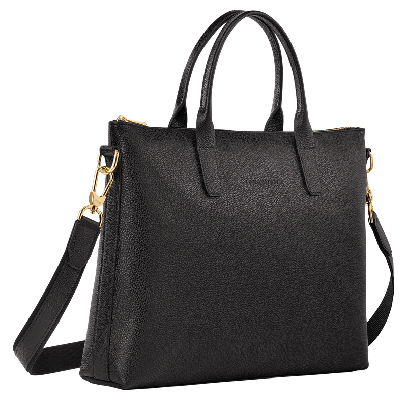 Longchamp Le Foulonné Maletín S Cuero - Negro Promoción por tiempo limitado