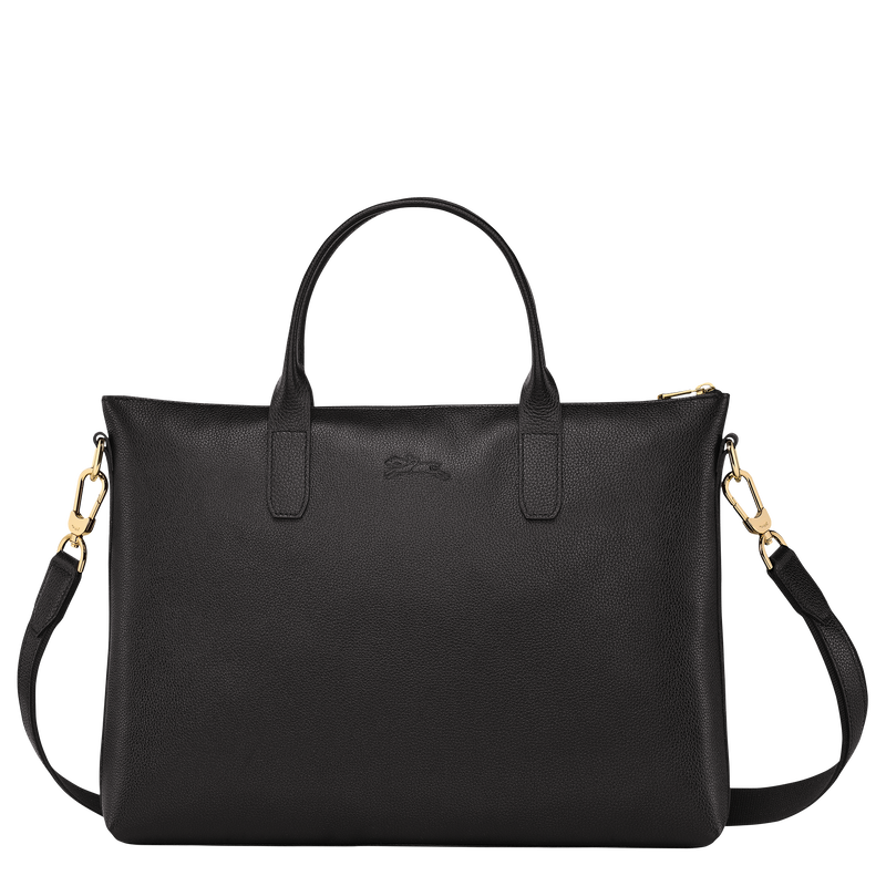 Longchamp Le Foulonné Maletín S Cuero - Negro Promoción por tiempo limitado