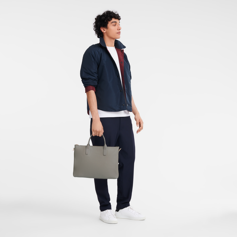 Longchamp Le Foulonné Maletín S Cuero - Tórtola Oferta especial de fábrica