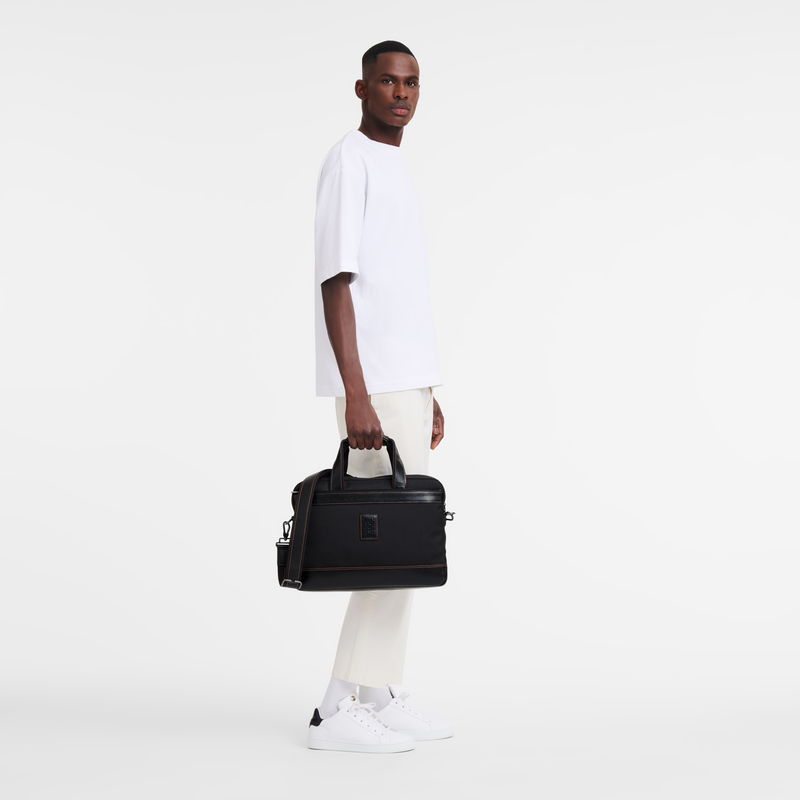 Longchamp Boxford Maletín S Lona reciclada - Negro Solo queda un día