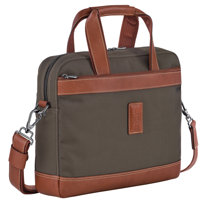 Longchamp Boxford Maletín S Lona reciclada - Marrón Superdescuento