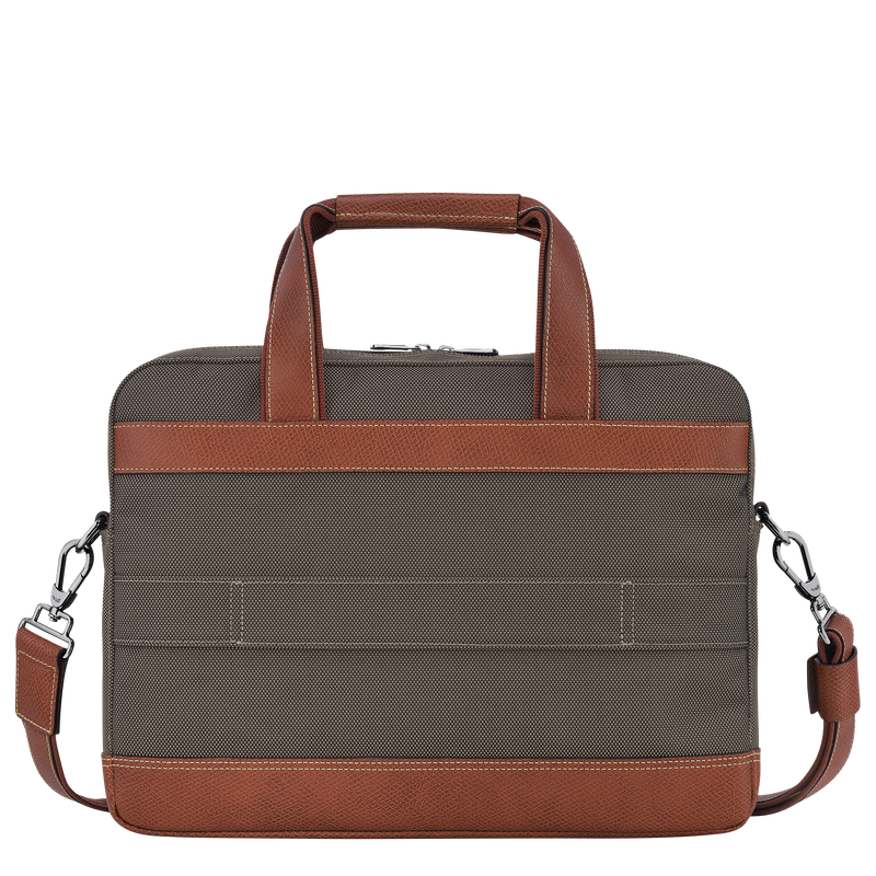 Longchamp Boxford Maletín S Lona reciclada - Marrón Superdescuento