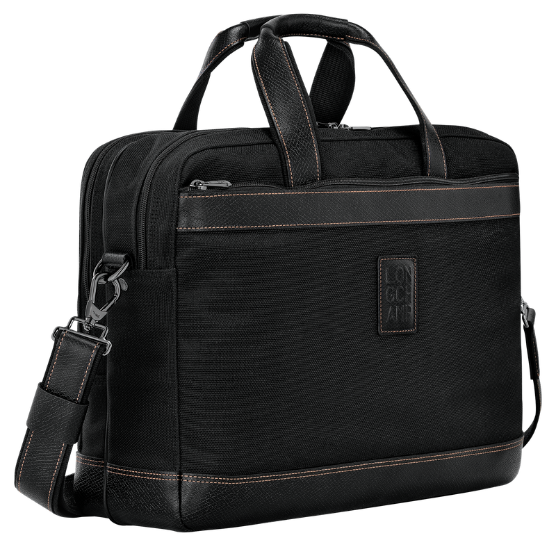 Longchamp Boxford Maletín L Lona reciclada - Negro Liquidación