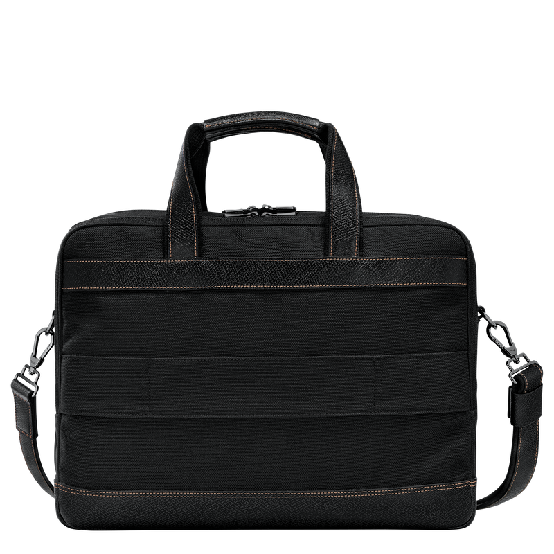 Longchamp Boxford Maletín L Lona reciclada - Negro Liquidación