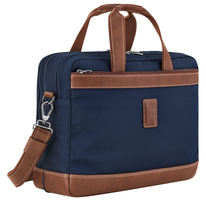 Longchamp Boxford Maletín L Lona reciclada - Azul Tienda de fábrica