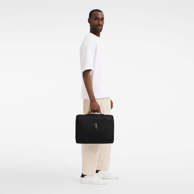 Longchamp Boxford Maletín S Lona reciclada - Negro Limitado a 3 días