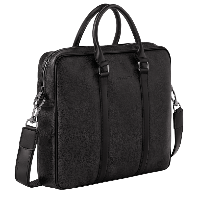 Longchamp Le Foulonné Maletín S Cuero - Negro Descuentos del mes