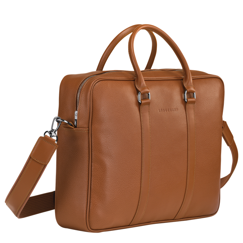 Longchamp Le Foulonné Maletín M Cuero - Caramelo Descuento por venta flash