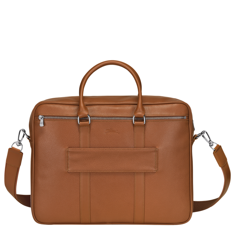 Longchamp Le Foulonné Maletín M Cuero - Caramelo Descuento por venta flash