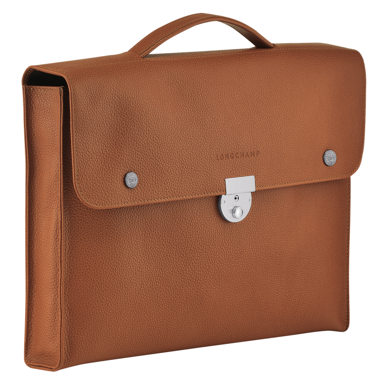 Longchamp Le Foulonné Maletín S Cuero - Caramelo Ofertas especiales