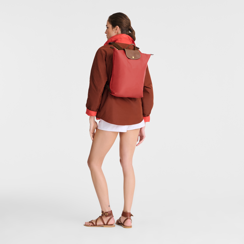 Longchamp Le Pliage Original Mochila M Tela - Tomate En línea