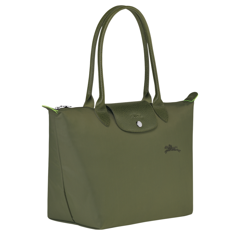 Longchamp Le Pliage Green Bolso de hombro M Lona reciclada - Bosque Rebajas online