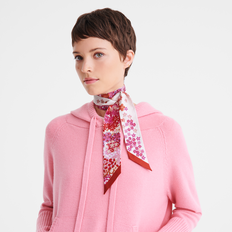 Longchamp Collier de fleurs Banda Seda - Tomate Solo hoy