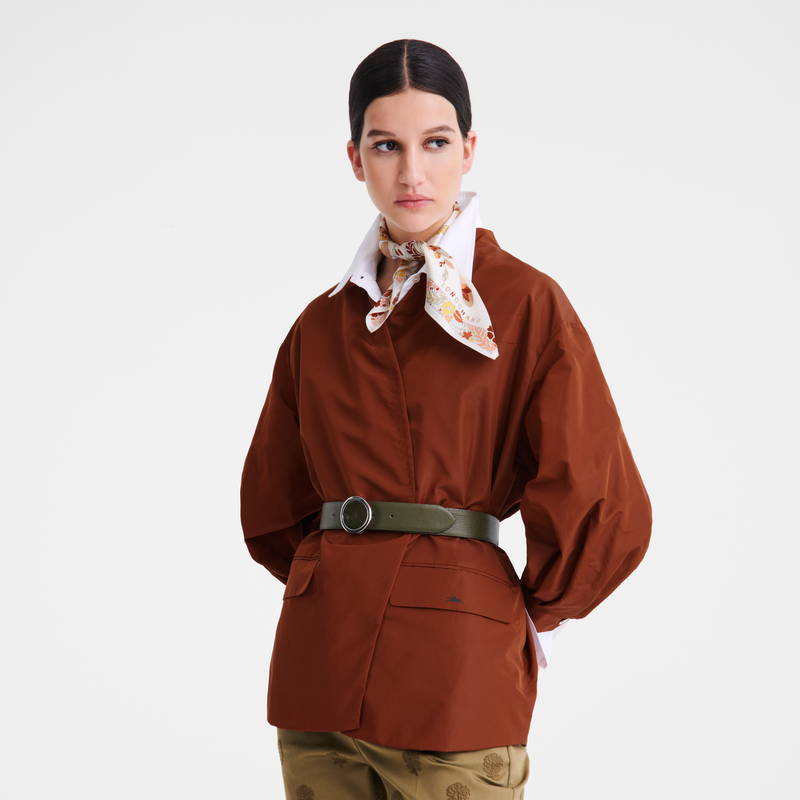 Longchamp Forêt Longchamp Pañuelo de seda 50 Seda - Miel Descuento por venta flash