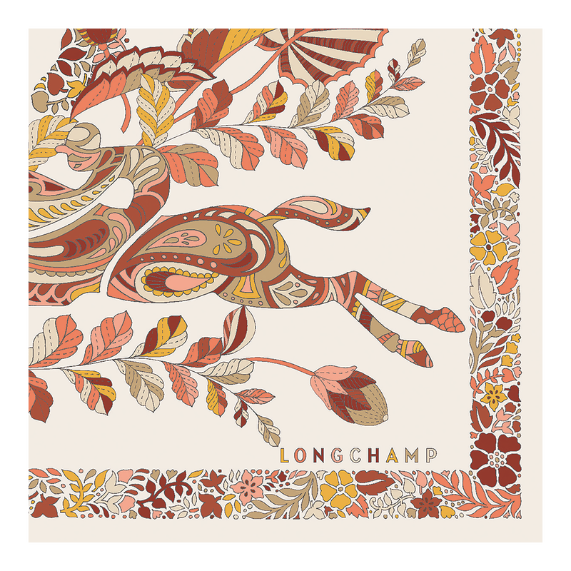 Longchamp Forêt Longchamp Pañuelo de seda 50 Seda - Miel Descuento por venta flash