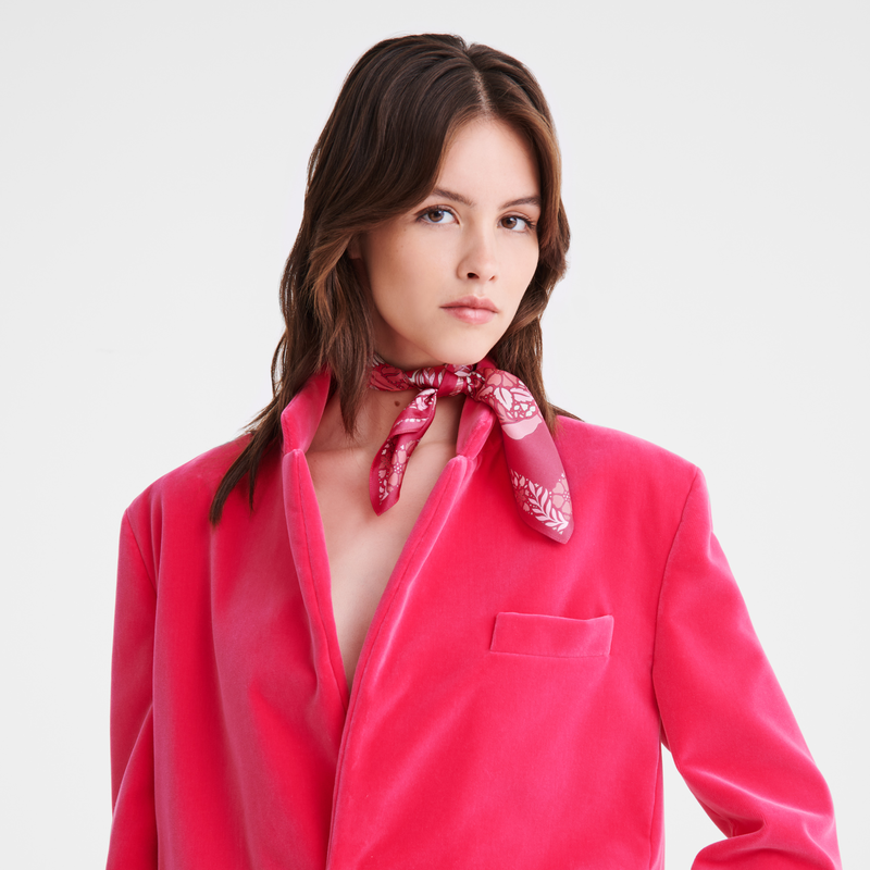 Longchamp Forêt Longchamp Pañuelo de seda 50 Seda - Rosa Grandes ahorros