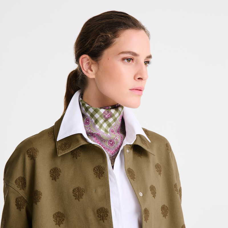 Longchamp La escapada bucólica Pañuelo de seda 50 Seda - alcachofa Ofertas