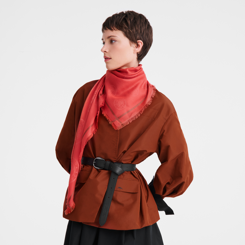 Longchamp La Médaille Longchamp Estola de mujer Mezcla de algodón - Tomate Envío internacional gratuito
