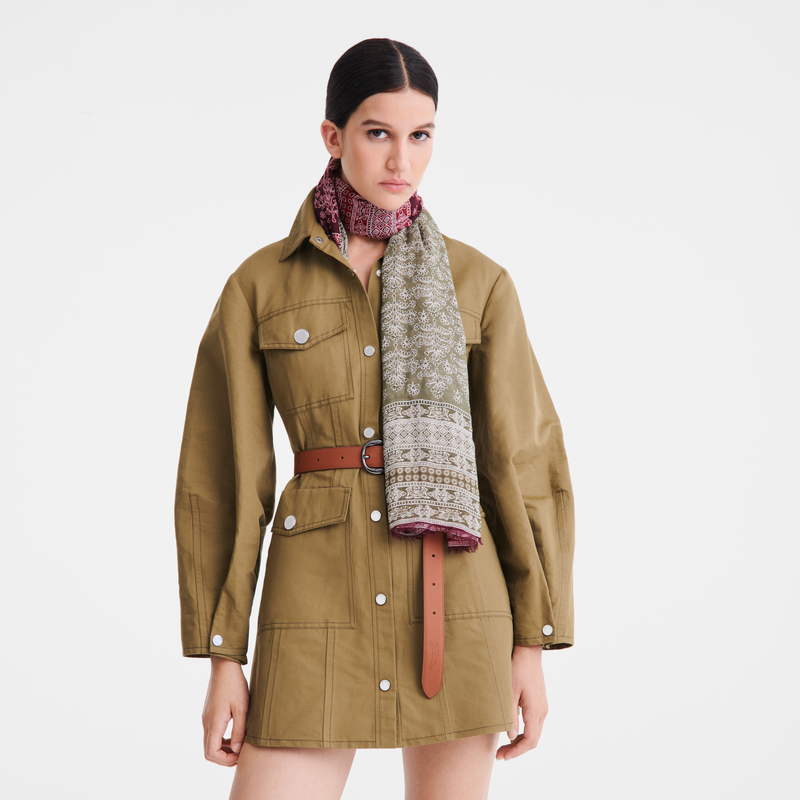 Longchamp Árbol de la vida Estolas Modal mezclado - Berenjena Tienda de fábrica