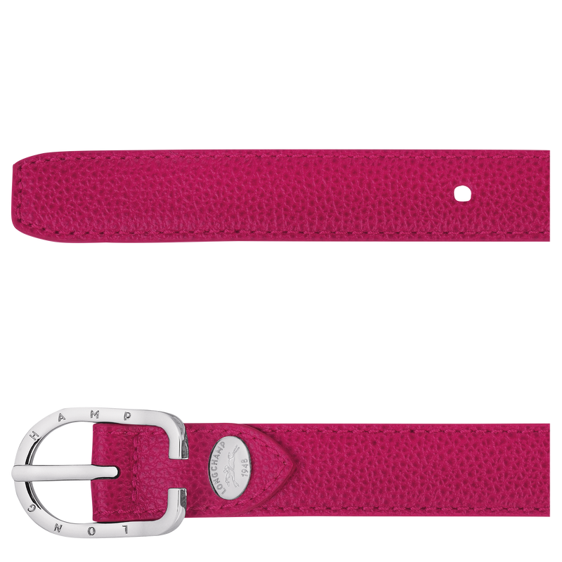 Longchamp Le Foulonné Cinturón de mujer Cuero - Remolacha Gran oferta