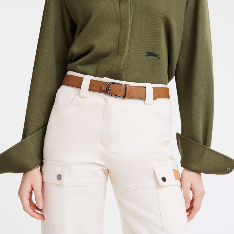Longchamp Longchamp 3D Cinturón de mujer Cuero - Natural Rebajas de fábrica