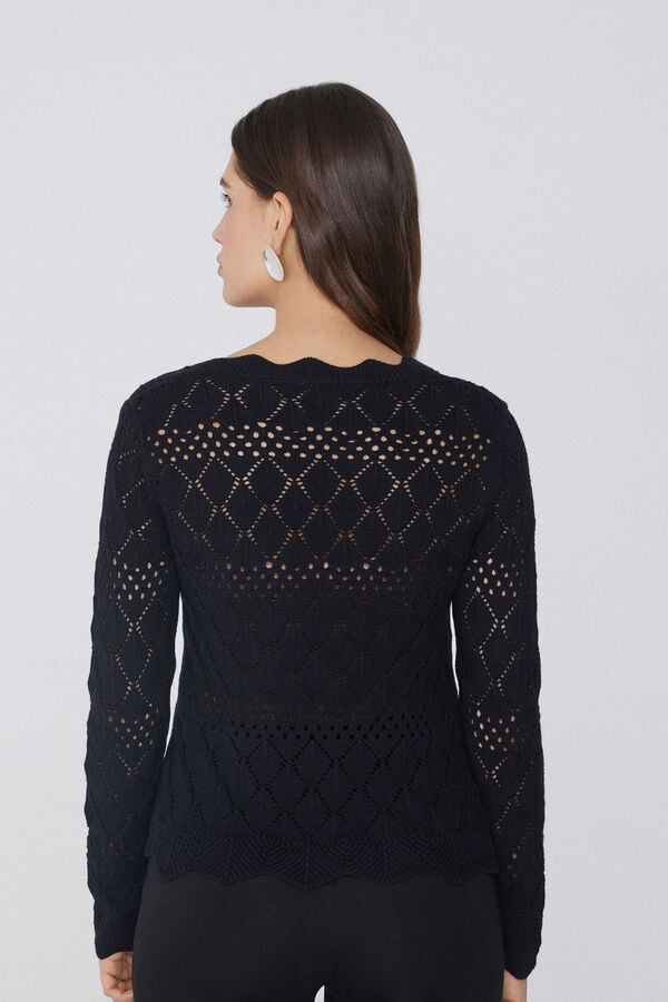 Tezenis Jersey de Manga Larga Perforado de Crochet Último día