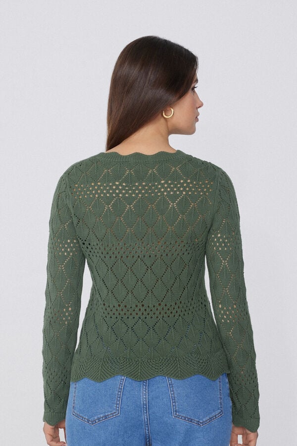 Tezenis Jersey de Manga Larga Perforado de Crochet Precio de fábrica